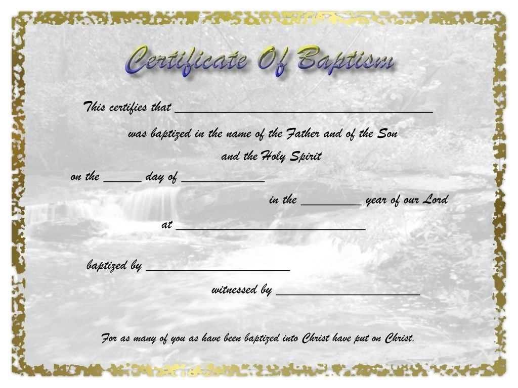 Pinselena Bingperry On Certificates  Certificate Templates in Christian Baptism Certificate Template
