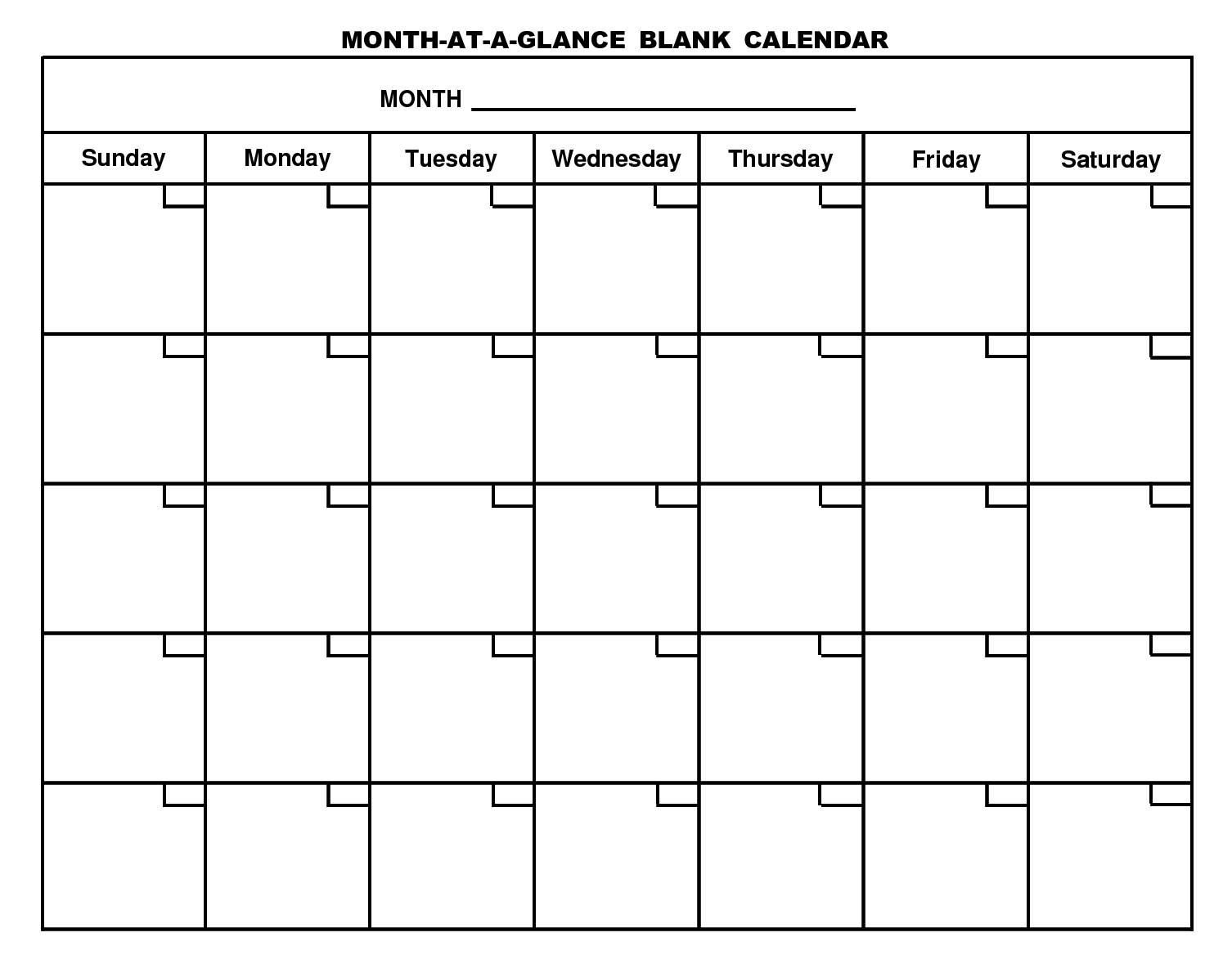 Pinstacy Tangren On Work  Printable Blank Calendar Blank in Month At A Glance Blank Calendar Template