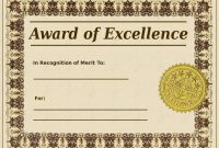 Pinterest for Award Of Excellence Certificate Template