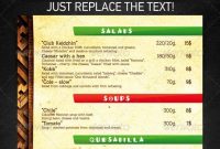Pinterest intended for Mexican Menu Template Free Download