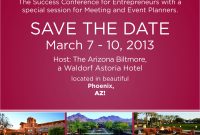 Please Save The Date March     For The Success Conference for Save The Date Business Event Templates