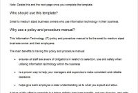 Policy And Procedure Templates – Word  Pdf Download  Creative for Policies And Procedures Template For Small Business