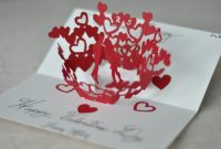Pop Up Valentine Cards Template Kissing Couple Pop Up Card Template throughout Heart Pop Up Card Template Free