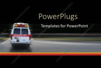 Powerpoint Template Ambulance Going To Hospital For Emergency At regarding Ambulance Powerpoint Template