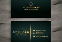 Premium Elegant Business Card Template Royalty Free Vector within Buisness Card Template