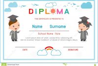 Preschool Diploma Template Free  Sansurabionetassociats inside Preschool Graduation Certificate Template Free