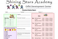 Preschoolprintableweeklyprogressreportsjohnblog  Classroom inside Preschool Weekly Report Template