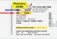 Prescription Bottle Label Template Free  Template  Resume Examples inside Pill Bottle Label Template