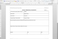 Preventive Action Report Iso Template in Corrective Action Report Template