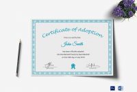 Printable Adoption Certificate Design Template In Psd Word throughout Blank Adoption Certificate Template