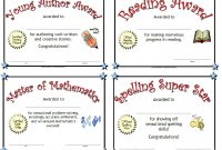Printable Awards pertaining to Classroom Certificates Templates