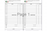 Printable Baseball Lineup Templates Free Download ᐅ Template Lab pertaining to Baseball Lineup Card Template