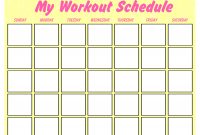 Printable Blank Workout Schedule  Templates At pertaining to Blank Workout Schedule Template