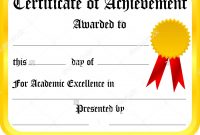 Printable Certificate Of Achievement  Design Templates regarding Certificate Of Attainment Template