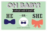 Printable Gender Reveal Cards  Parents intended for Scratch Off Card Templates