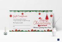 Printable Merry Christmas Gift Certificate Template Imposing within Free Christmas Gift Certificate Templates