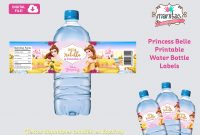 Printable Princess Belle Water Bottle Label Princess Belle  Etsy throughout Bubble Bottle Label Template
