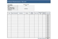 Printable Vehicle Maintenance Log Templates ᐅ Template Lab with regard to Computer Maintenance Report Template