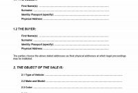 Printable Vehicle Purchase Agreement Templates ᐅ Template Lab inside Car Purchase Agreement Template