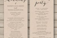 Printable Word Free Wedding Program Staggering Templates inside Free Printable Wedding Program Templates Word
