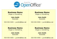 Printing Business Cards In Openoffice Writer with regard to Openoffice Business Card Template