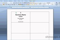 Printing Business Cards In Word  Video Tutorial inside Business Card Template For Word 2007