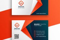Professional Business Card Template Design Vector Image with regard to Professional Name Card Template