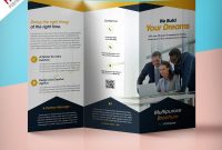 Professional Corporate Trifold Brochure Free Psd Template inside Tri Fold Menu Template Photoshop