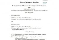 Professional License Agreement Templates ᐅ Template Lab with regard to Free Trademark License Agreement Template