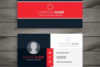 Professional Red Business Card Template Royalty Free Vector within Professional Name Card Template