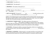 Professional Sublease Agreement Templates  Forms ᐅ Template Lab inside Free Commercial Sublease Agreement Template