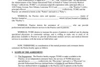 Professionalmedical Director Service Agreements  Tulane University in Physician Professional Services Agreement Template