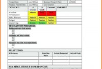 Project Management Status Report Template Ideas Project in Project Management Status Report Template