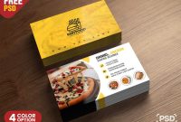 Psd Fast Food Restaurant Business Card Design  Freebie  Business for Food Business Cards Templates Free
