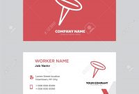 Push Pin Business Card Design Template Visiting For Your Company within Push Card Template