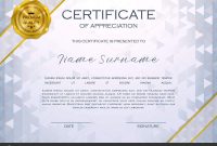 Qualification Certificate Appreciation Design Elegant Luxury Modern with regard to Qualification Certificate Template