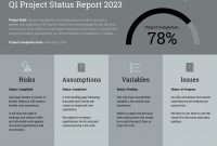 Quarterly Project Status Progress Report Template Template  Venngage within Quarterly Status Report Template