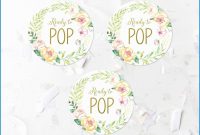 Ready To Pop Labels Template Free New Pink Floral Ready To Pop Favor pertaining to Ready To Pop Labels Template