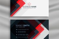 Red And Black Creative Business Card Template Vector Image intended for Web Design Business Cards Templates