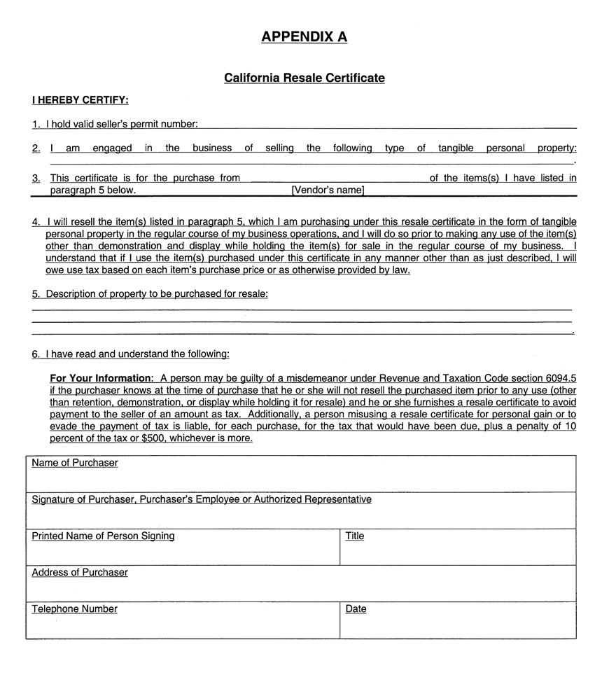 Regulation within Resale Certificate Request Letter Template