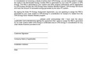 Renewable Energy Credit Assignment Agreement with Credit Assignment Agreement Template