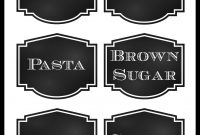Reorganized Simplicity Free Printable Chalkboard Style Pantry intended for Pantry Labels Template