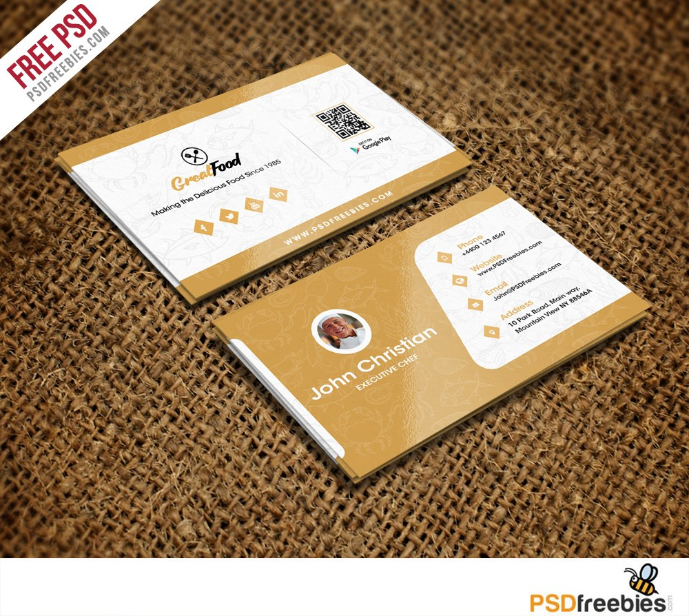 Restaurant Chef Business Card Template Free Psd  Psdfreebies with regard to Restaurant Business Cards Templates Free