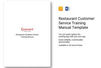 Restaurant Customer Service Training Manual Template In Word Apple throughout Training Documentation Template Word