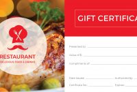 Restaurant Gift Certificate Template Vintage Certificates intended for Restaurant Gift Certificate Template
