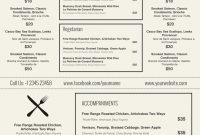 Restaurant Menu Template Word  Simple Template Design throughout Free Cafe Menu Templates For Word