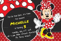 Rocking Minnie Mouse Birthday Invitation Card Design Template In Psd inside Minnie Mouse Card Templates