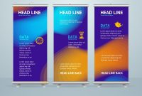 Roll Up Banner Stand Design Template Royalty Free Vector with Banner Stand Design Templates
