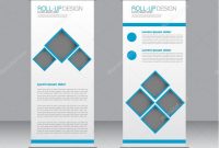 Roll Up Banner Stand Template Abstract Background For Design within Banner Stand Design Templates