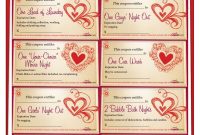 Romantic Love Coupon Template Printable  Love Coupons For Your with regard to Love Coupon Template For Word
